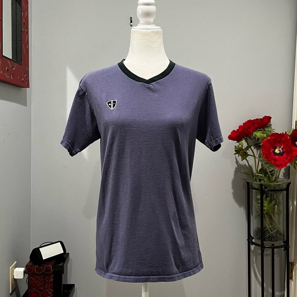 NEW Nike Soccer Vintage Unisex Cotton Short Sleeve V Neck Faded Distressed Tee S